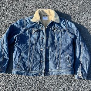 Old Navy Sherpa-lined Blue Denim Jacket